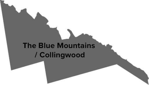 The Blue Mountains / Collingwood map