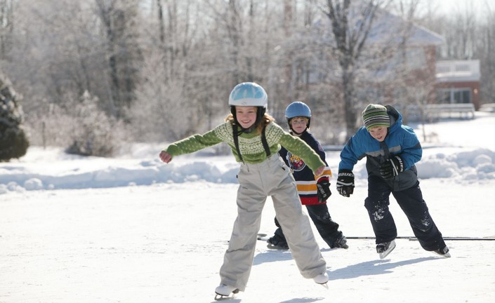 Skating on the Lake at Fern Resort
